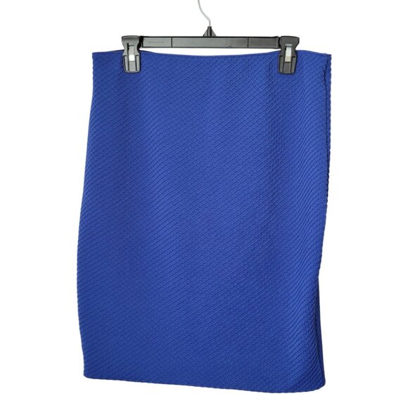Women's Bright Blue Apt 9 Bodycon Skirt Pencil Knee Length L - Picture 2 of 3